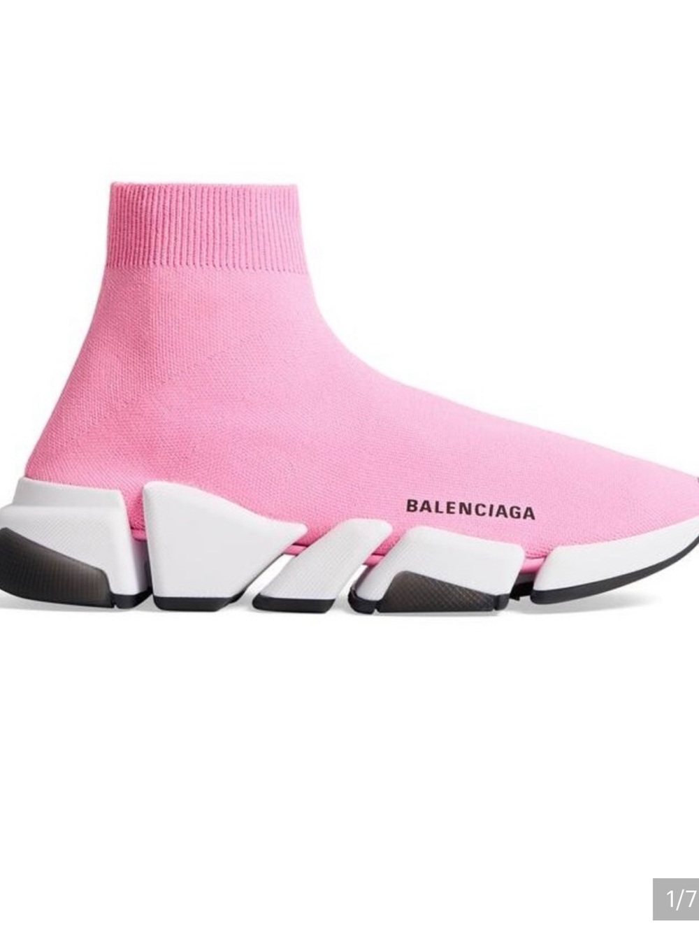Balenciaga Pink Sock-Style Speed Trainer